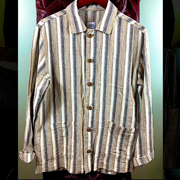 Fine knit light shirt jacket - Picture 1 of 7